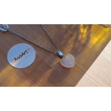 Rózsakvarc szív nyaklánc