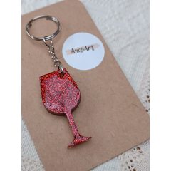 Borospohár kulcstartó 