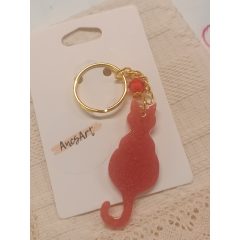 Cicás kulcstartó apró dísszel