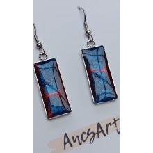 Batikolt mintázatú fülbevaló