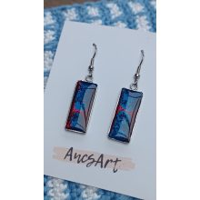 Batikolt mintázatú fülbevaló