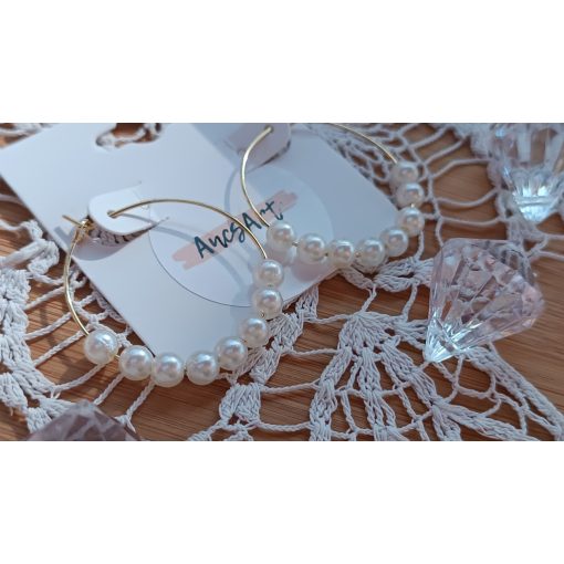 Gyöngyös karika fülbevaló 3.