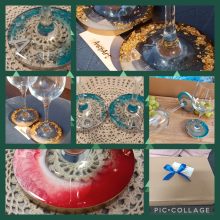 Borospohár szett epoxy talppal