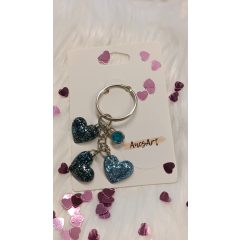 Három szív kulcstartó